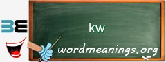 WordMeaning blackboard for kw